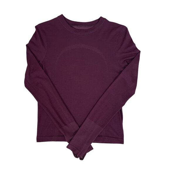 Lululemon Swifty Tech Long Sleeve Crew Plum Women's Sz Small/4 Running Training - Picture 1 of 9